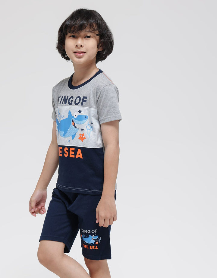 Little M King Of The Sea Print Suit