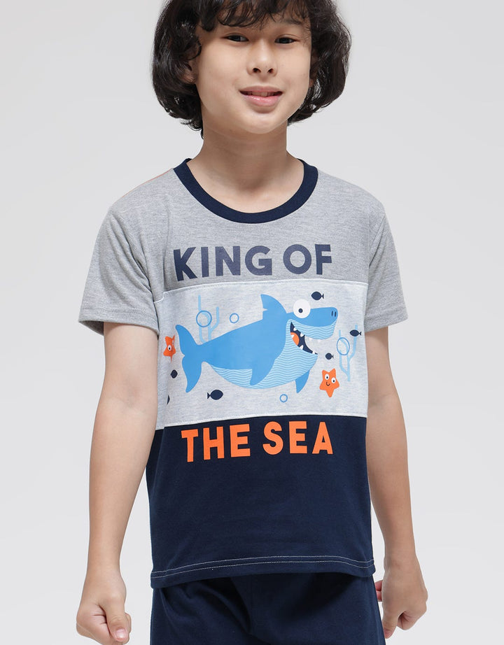 Little M King Of The Sea Print Suit