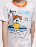 Little M Set T-Shirt Tiger Surfing