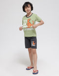 Little M Pakaian Setelan Print Tyranasaurus
