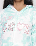 Aero Tie Dye Cool Love Girls Hoody Jacket