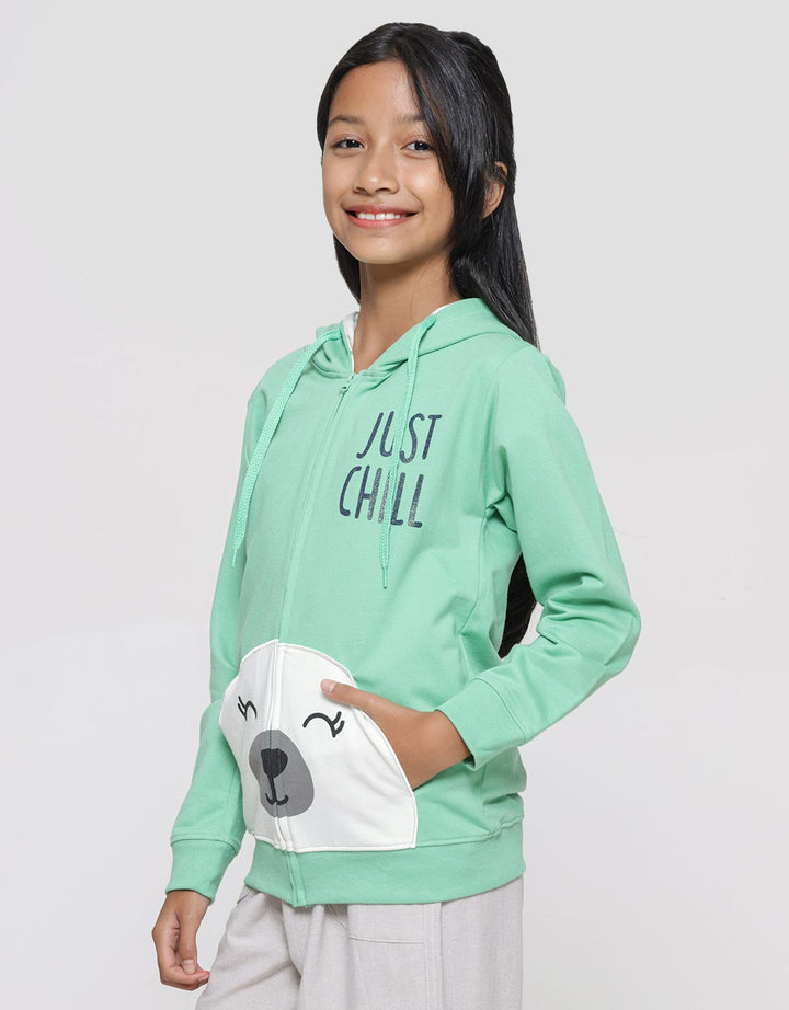 Aero Bear Ear Girls Hoodie Jacket