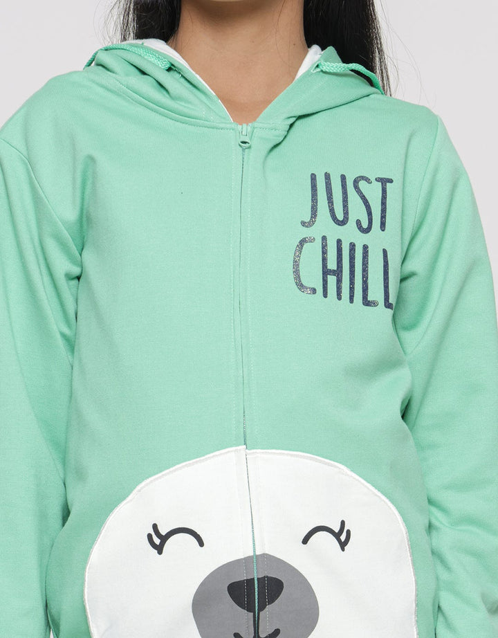 Aero Bear Ear Girls Hoodie Jacket