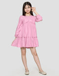 Girls Corduray Aero Midi Dress with Chest Buttons