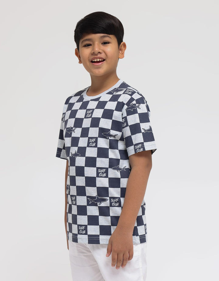 Aero Check Surf Shark Boys T-Shirt