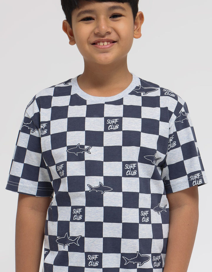 Aero Check Surf Shark Boys T-Shirt