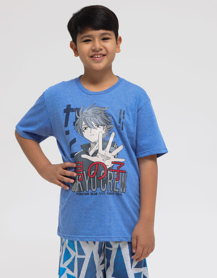 Aero Short Sleeve T-Shirt Print Anime Tokyo Crew