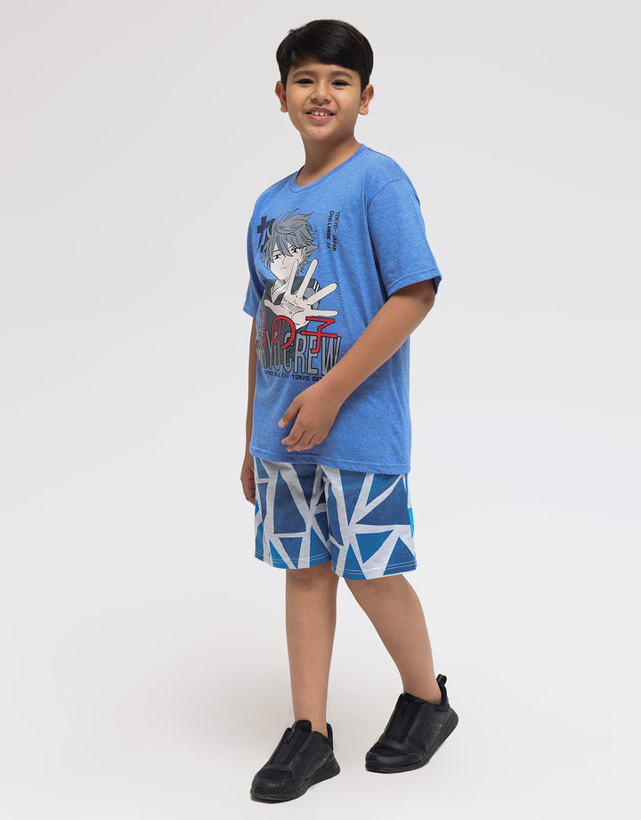 Aero Short Sleeve T-Shirt Print Anime Tokyo Crew