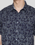 Watchout! Jeans Short Sleeves Shirt Motif Full Print