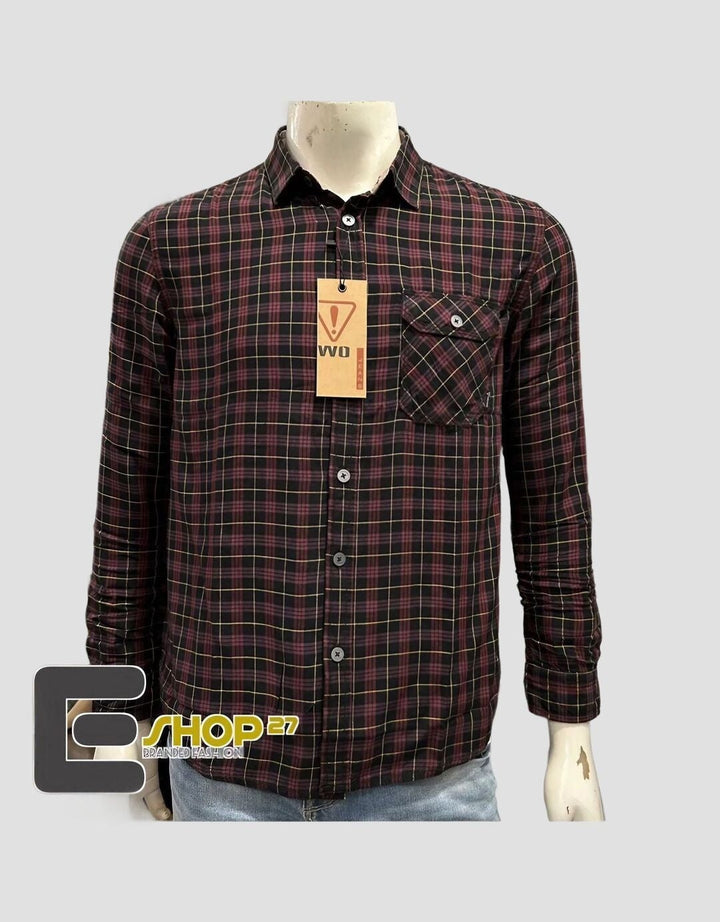 Watchout Jean'S Shirt Print Check
