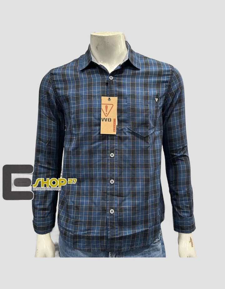 Watchout! Jeans Long Sleeves Shirt Plaid Look