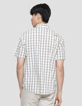 Watchout Casual Small Square Print Kemeja Lengan Pendek Pria