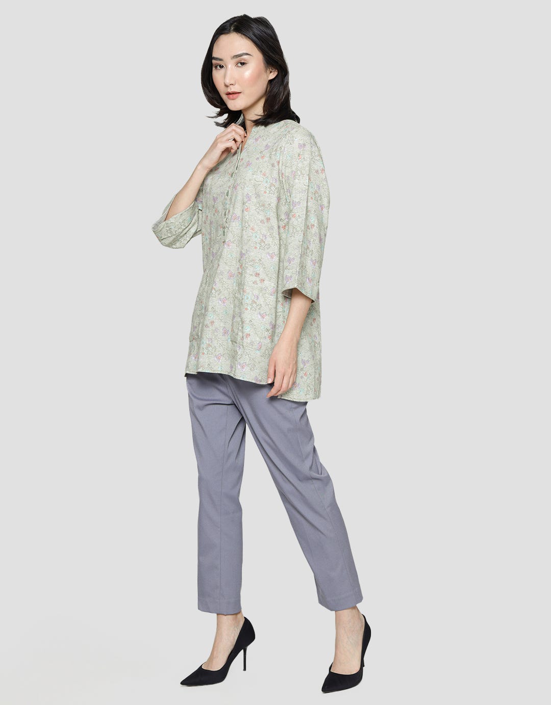 Triset Ladies Floral Print Blouse Women