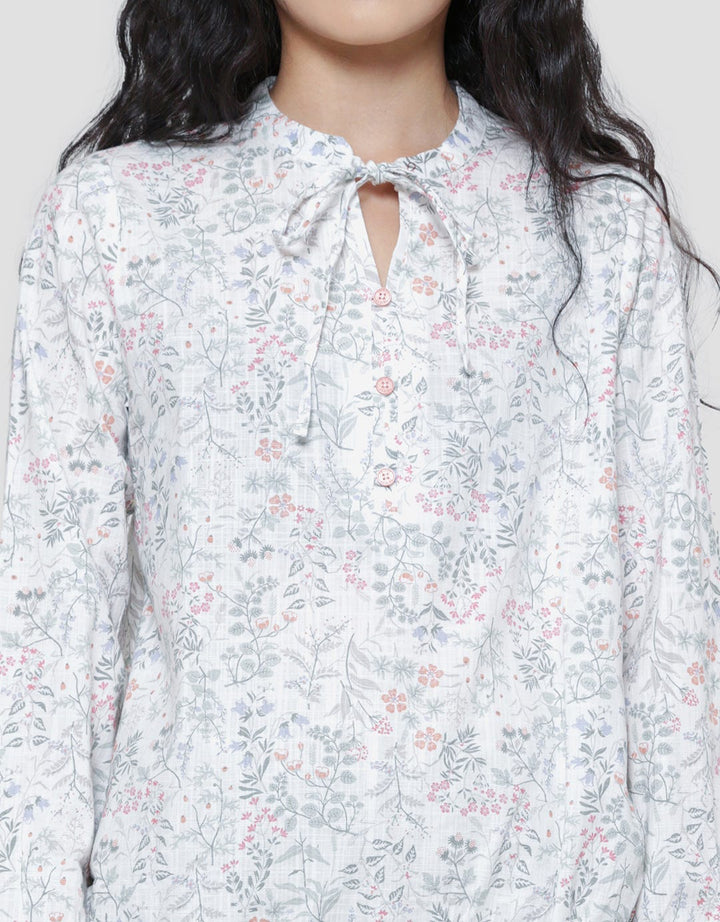 Triset Ladies Pita Neck Blouse Wanita