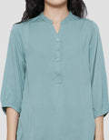 Triset Ladies V Neck Blouse Wanita
