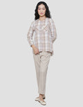 Triset Ladies Checked Blouse Wanita