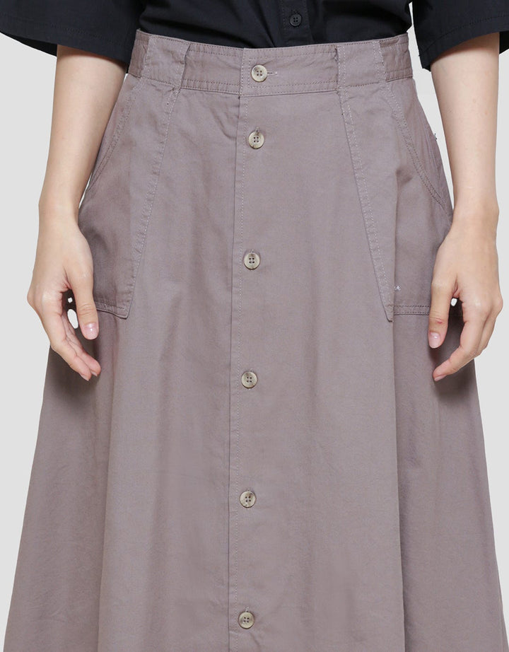 Triset Casual Full Button Women's Skirt