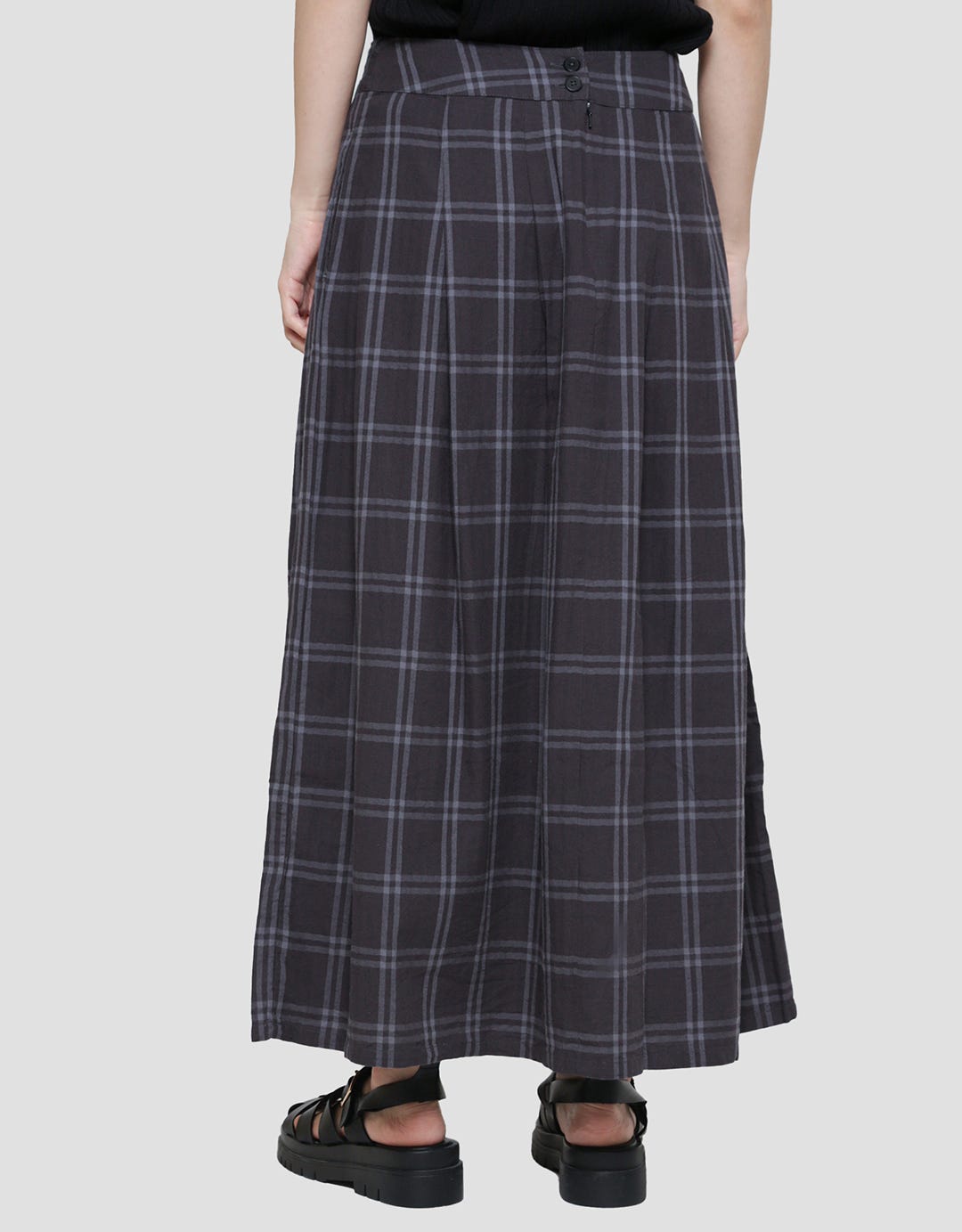 Triset Casual Cheked Rok Wanita