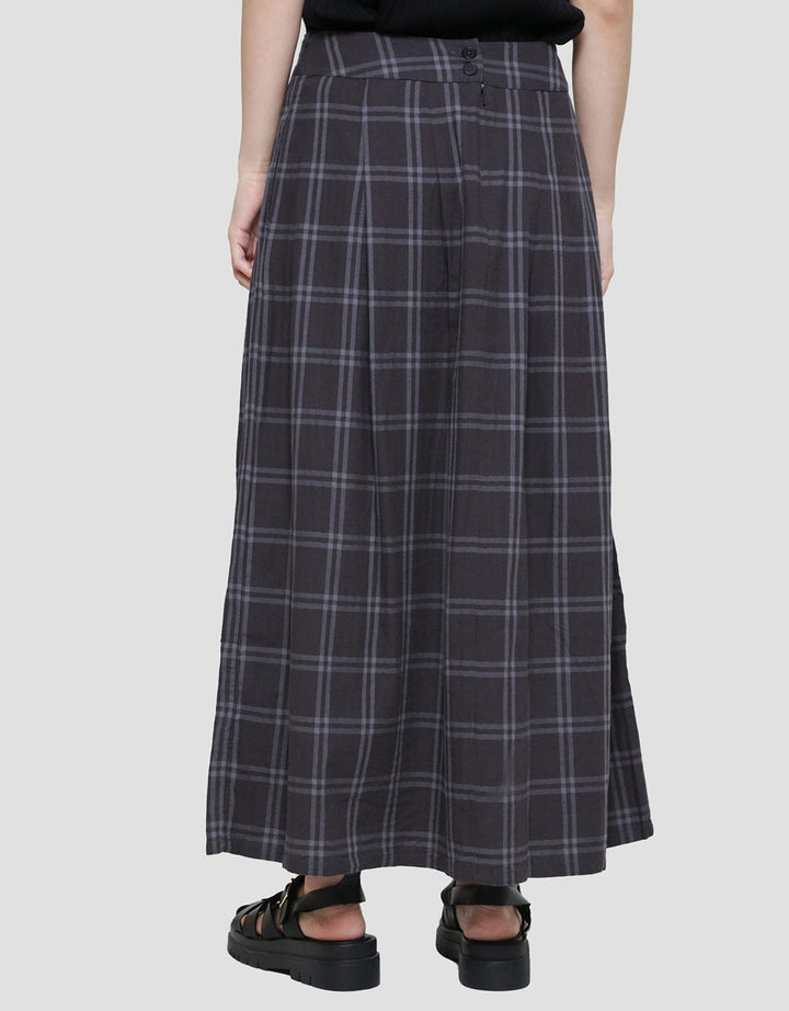 Triset Casual Cheked Rok Wanita