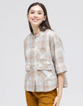 Triset Casual Blouse Print Check