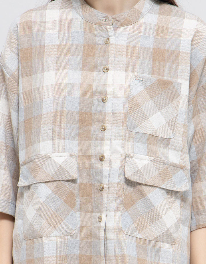 Triset Casual Blouse Print Check