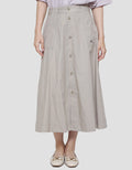 Triset Full Button Women's Casual Long Skirt
