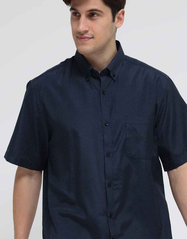 Cole Short Sleeve Shirt Regular Texture Small Dot