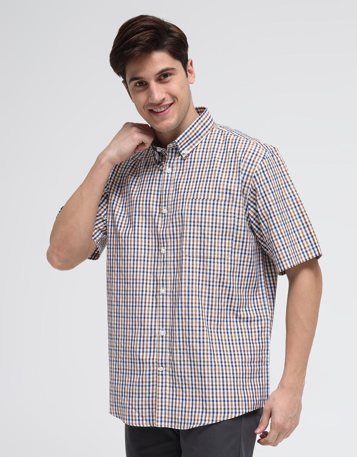 Cole Short Sleeve Shirt Regular Check Small