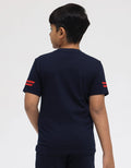 Character Superman Logo Print Kaos Anak Laki-laki