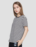 Nevada Kaos Lengan Pendek Wanita Print Stripe