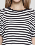 Nevada Kaos Lengan Pendek Wanita Print Stripe