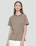 Nevada Kaos Lengan Pendek Wanita Print Stripe