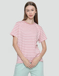 Nevada Kaos Lengan Pendek Wanita Print Stripe