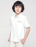 Little M Short Sleeve Shirt Bahan Stripe Zara