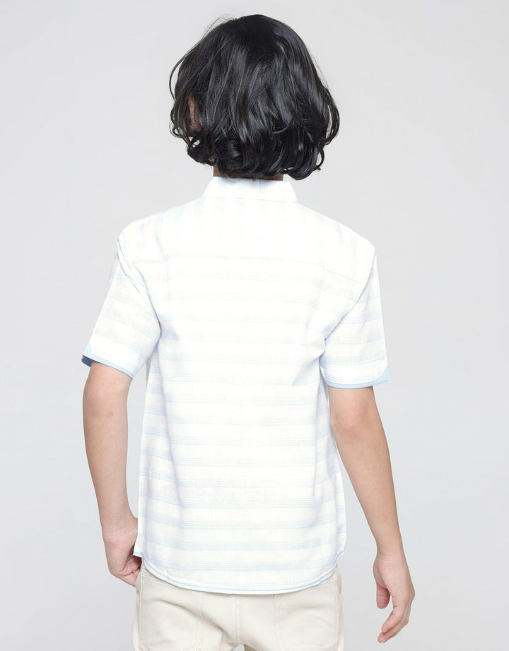 Little M Short Sleeve Shirt Bahan Stripe Zara