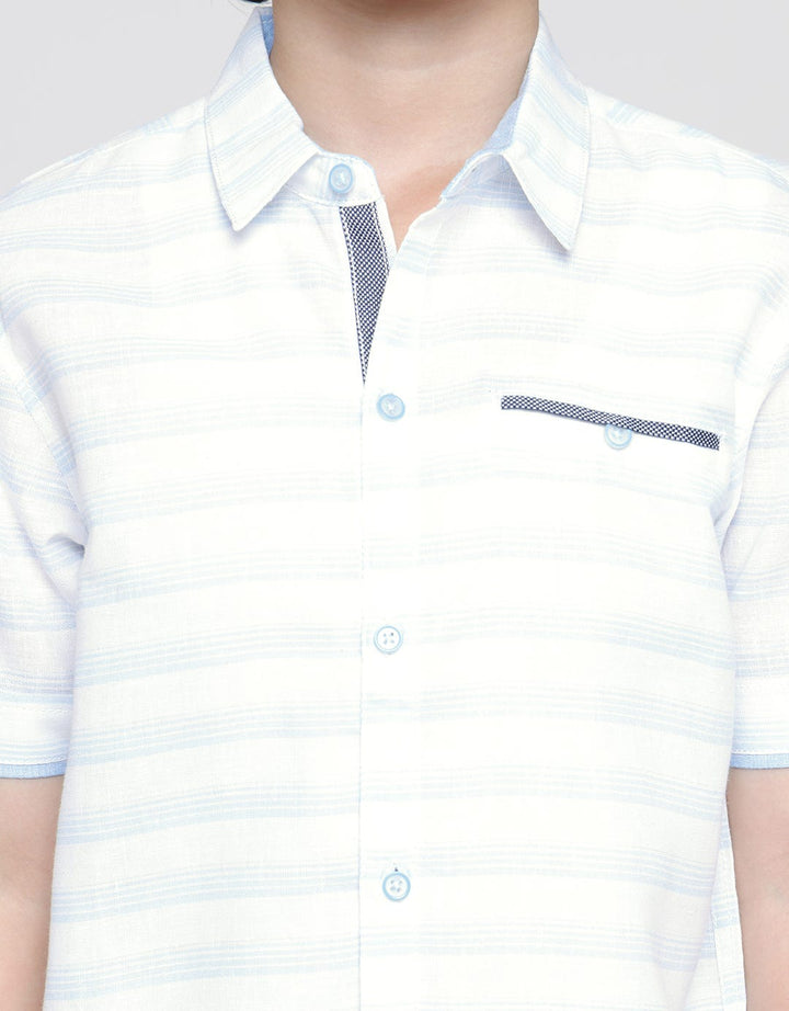 Little M Short Sleeve Shirt Bahan Stripe Zara