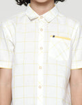 Little M Short Sleeve Shirt Seasonal Cotton Slub Checked