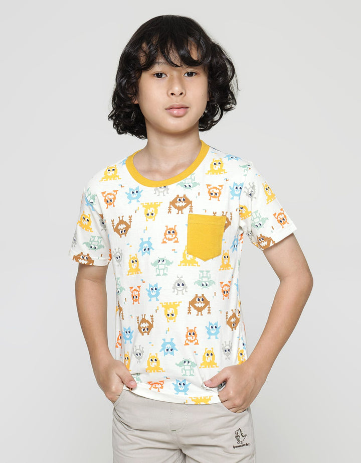 Little M Short Sleeve T-Shirt Fp Monster Pixel