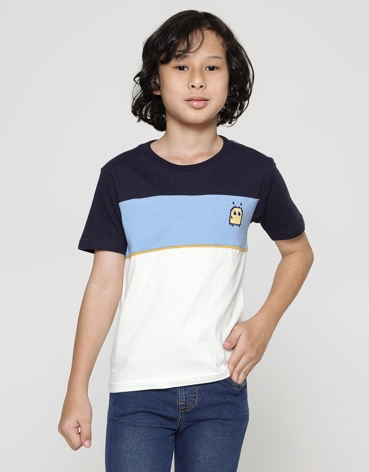 Little M Piping Embro Kaos Anak Laki-laki