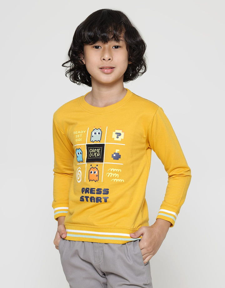 Little M Sweat-Shirt Aplikasi Monster
