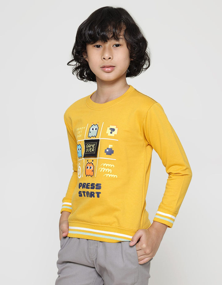 Little M Sweat-Shirt Aplikasi Monster