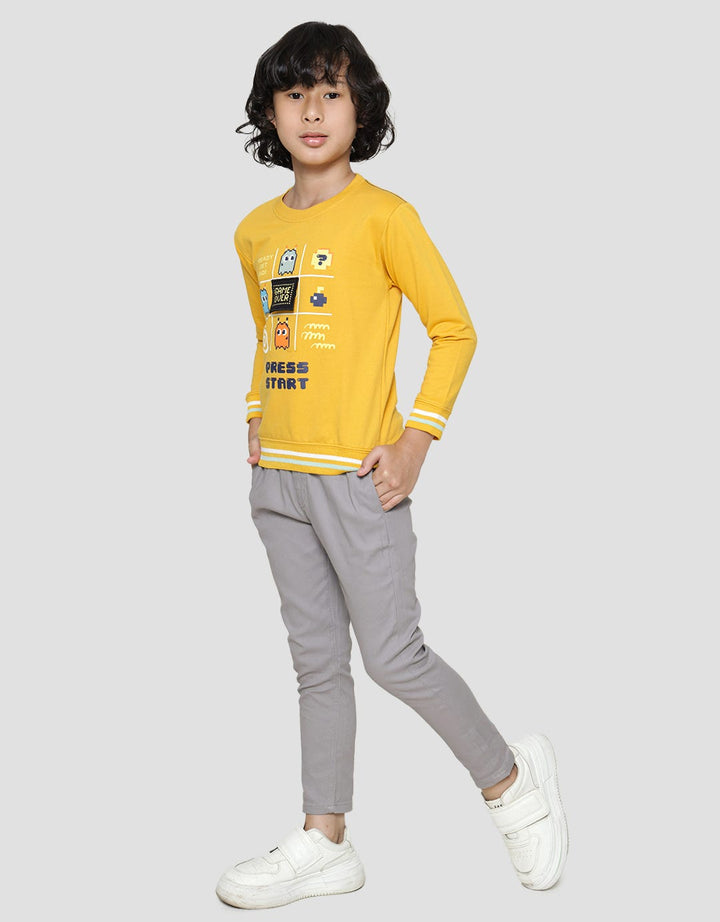 Little M Sweat-Shirt Aplikasi Monster