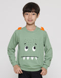 Little M Sweater Monster Aplikasi Tangan Dan Body Bawah Rib