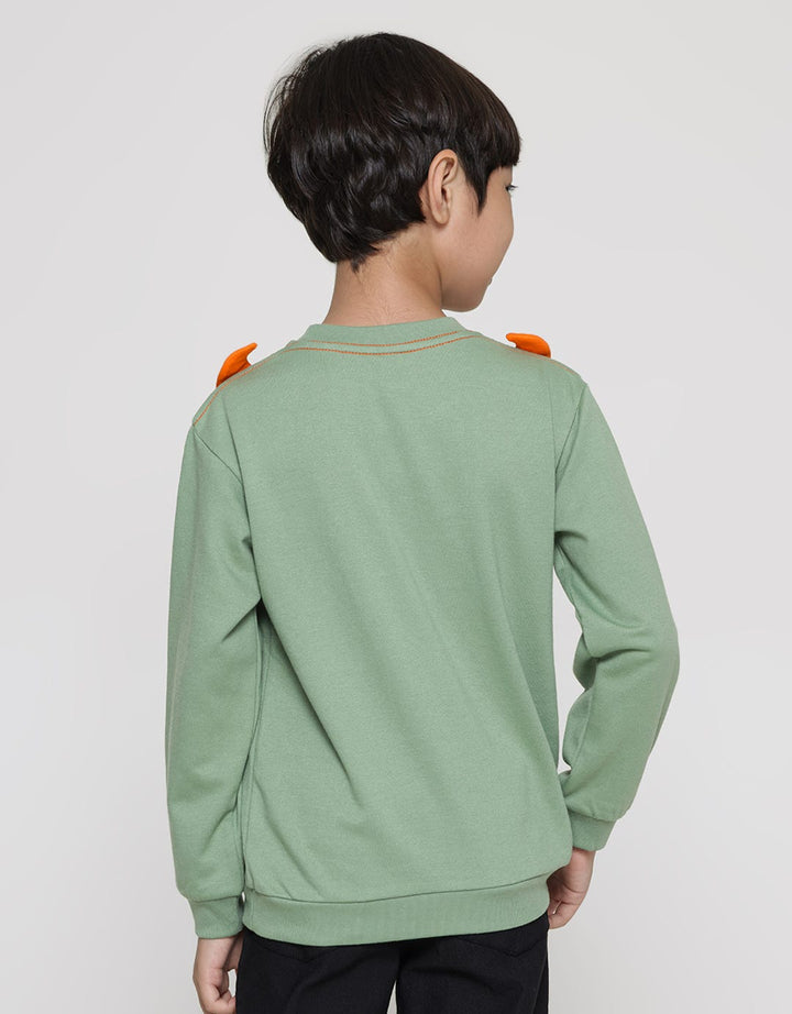 Little M Sweater Monster Aplikasi Tangan Dan Body Bawah Rib