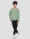 Little M Sweater Monster Aplikasi Tangan Dan Body Bawah Rib