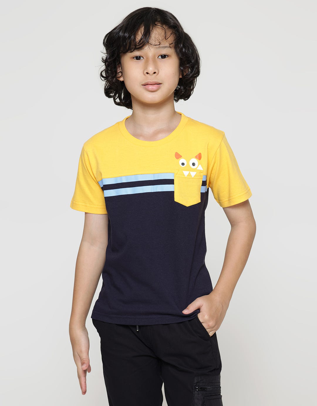 Little M Monster Pocket Kaos Anak Laki-laki