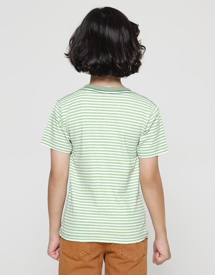 Little M Short Sleeve T-Shirt Print Stripe Daddy Little Helper