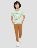 Little M Short Sleeve T-Shirt Print Stripe Daddy Little Helper