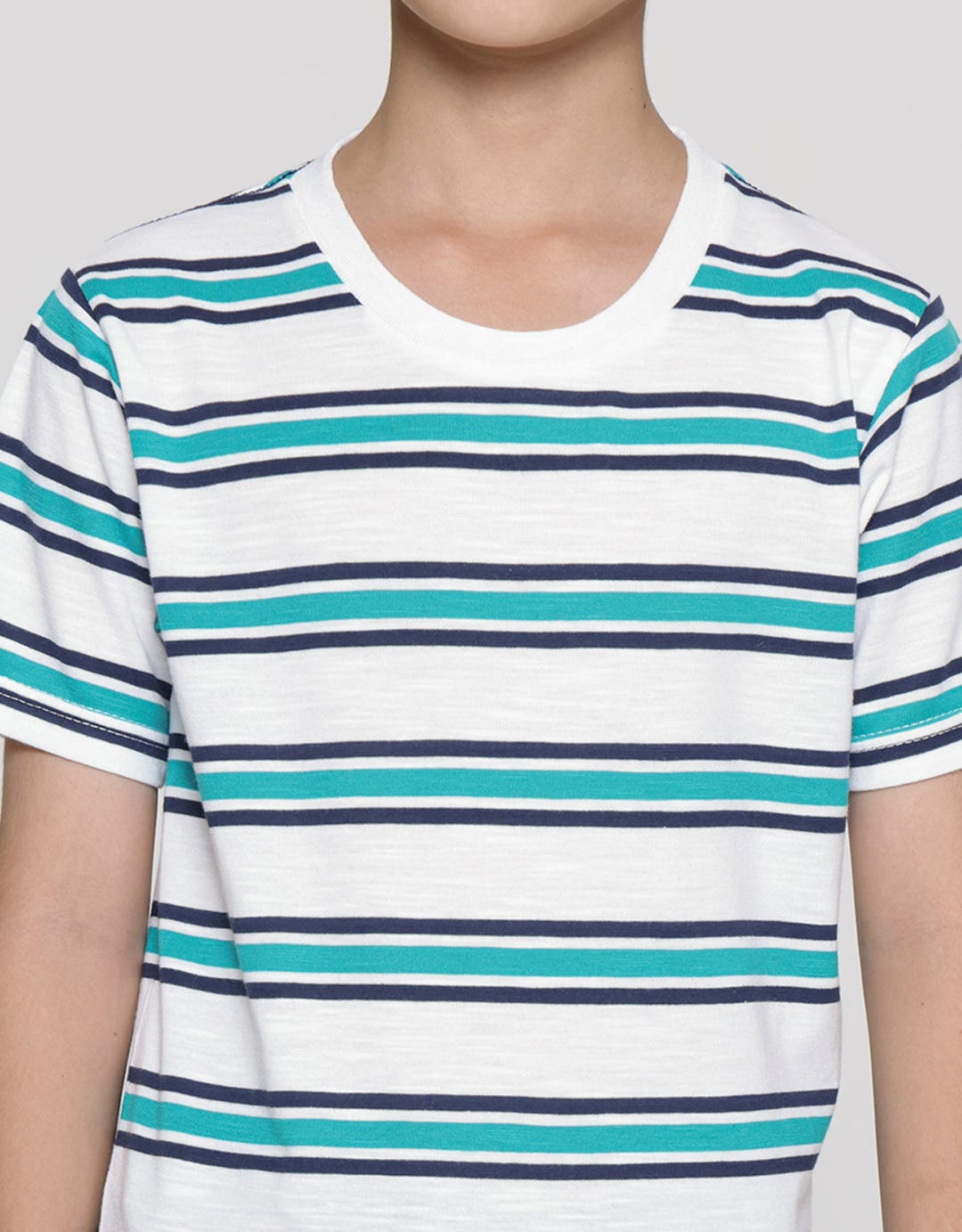 Little M Stripe Yarndyed Kaos Anak Laki-laki