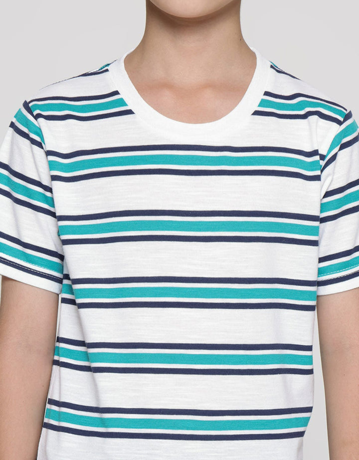 Little M Stripe Yarndyed Kaos Anak Laki-laki